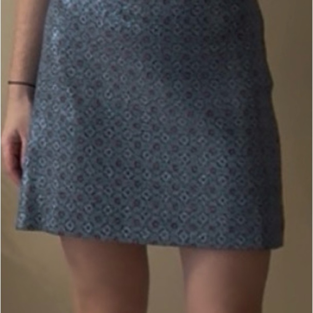 Stylish Blue and Pink Patterned Skirt